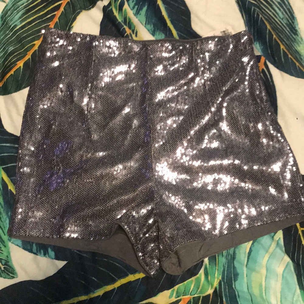 High Waisted Sequin Shorts